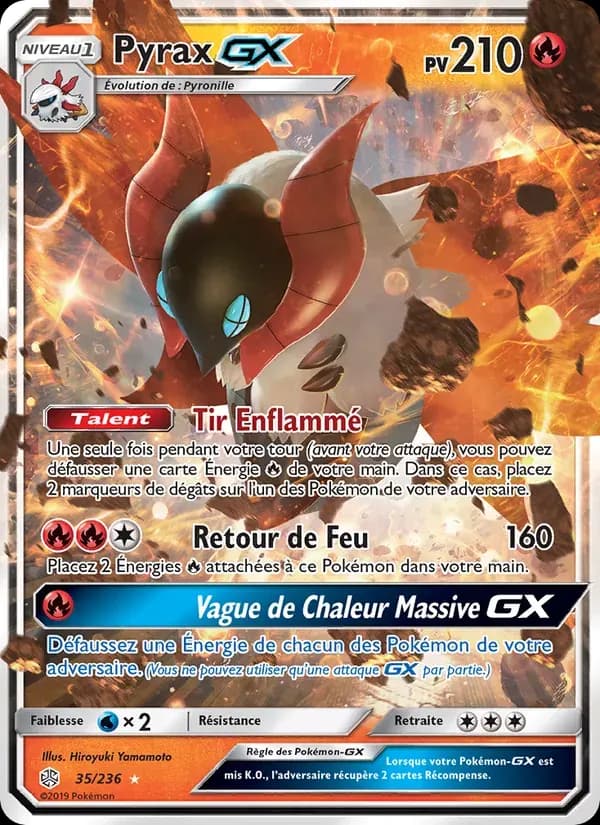 Pyrax GX — Éclipse Cosmique 35 French Pokémon card