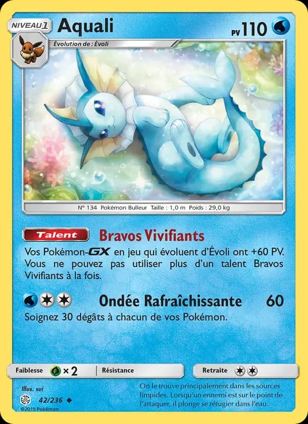 Aquali — Éclipse Cosmique 42 French Pokémon card