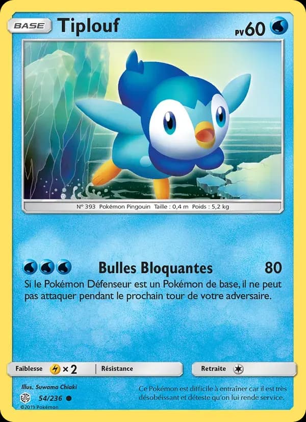 Tiplouf — Éclipse Cosmique 54 French Pokémon card