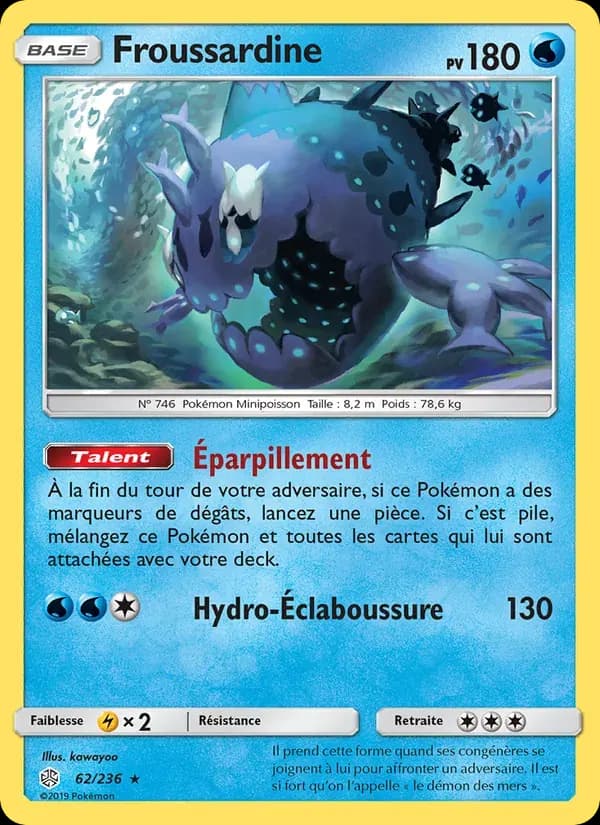 Froussardine — Éclipse Cosmique 62 French Pokémon card