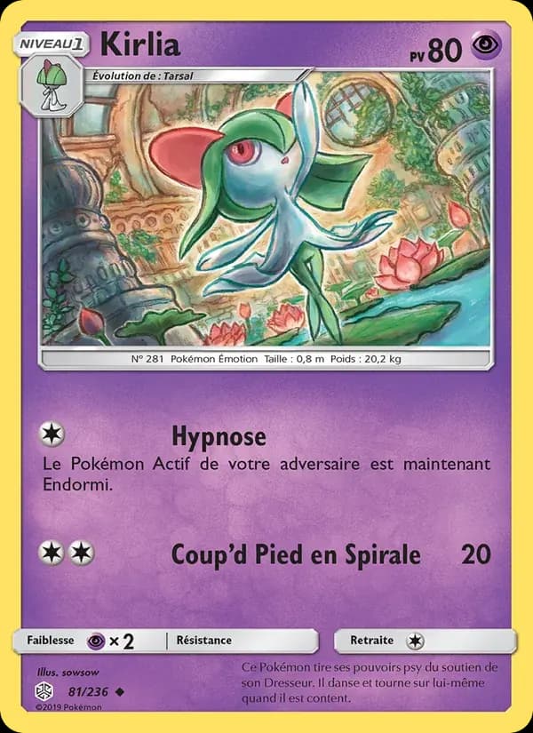 Kirlia — Éclipse Cosmique 81 French Pokémon card