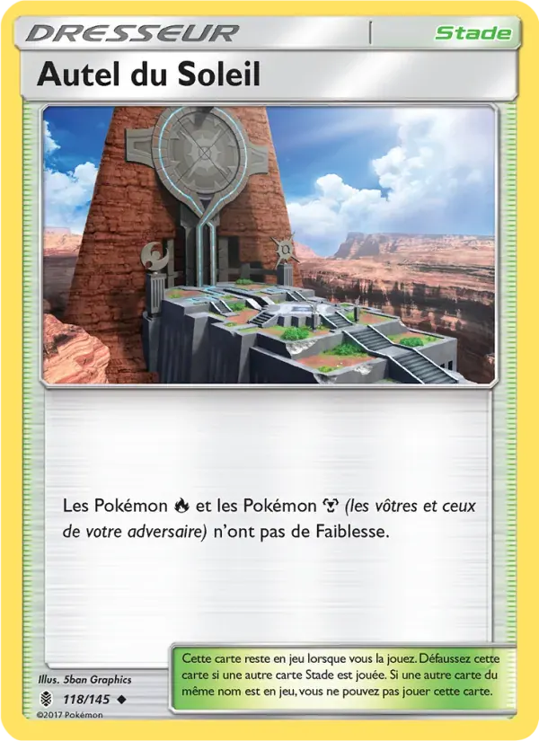 Autel du Soleil — Gardiens Ascendants 118 French Pokémon card