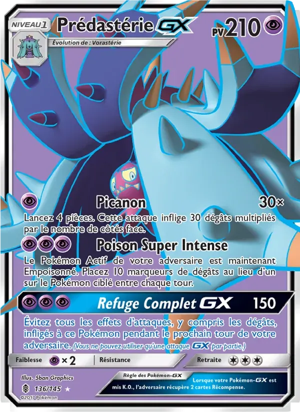 Prédastérie GX — Gardiens Ascendants 136 French Pokémon card