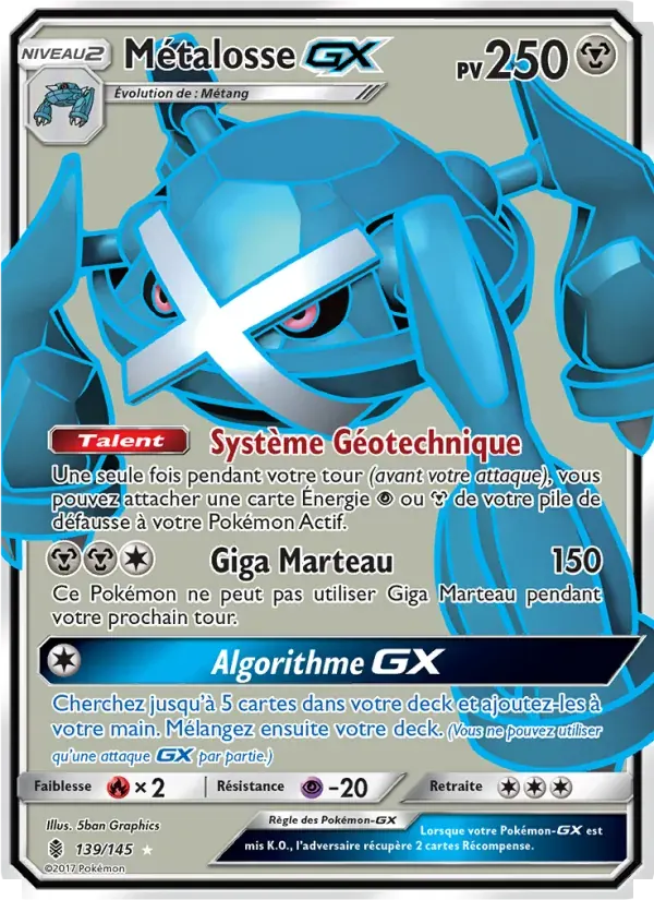 Métalosse GX — Gardiens Ascendants 139 French Pokémon card