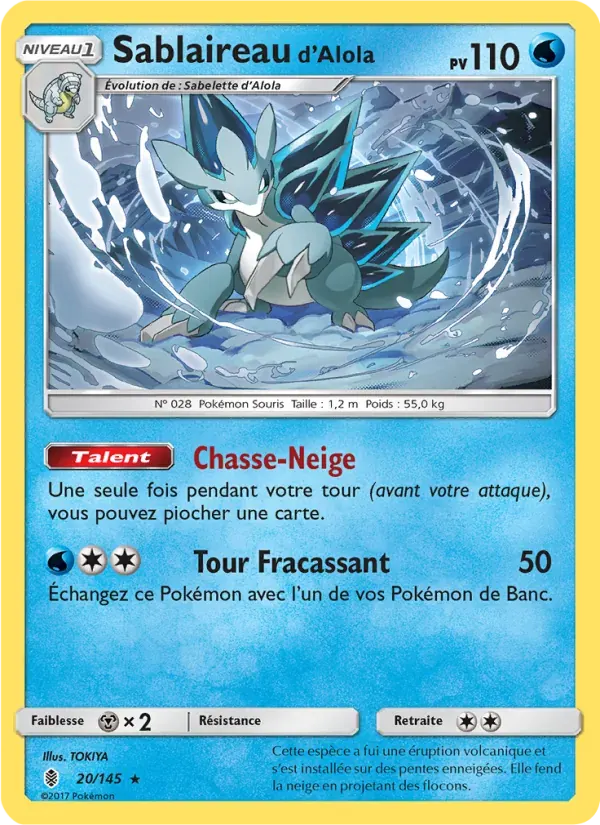Sablaireau d’Alola — Gardiens Ascendants 20 French Pokémon card