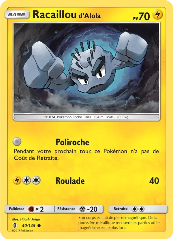 Racaillou d’Alola — Gardiens Ascendants 40 French Pokémon card