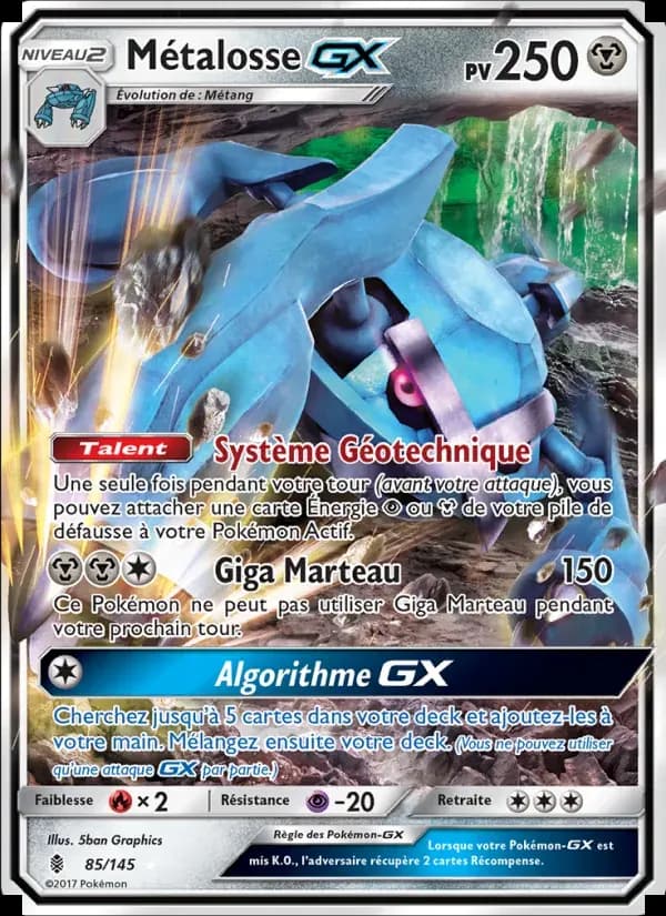 Métalosse GX — Gardiens Ascendants 85 French Pokémon card