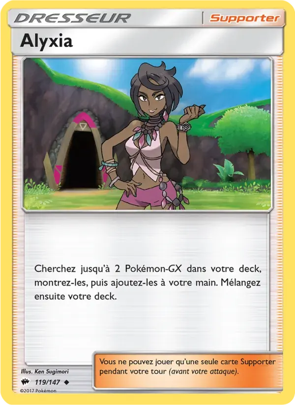 Alyxia — Ombres Ardentes 119 French Pokémon card
