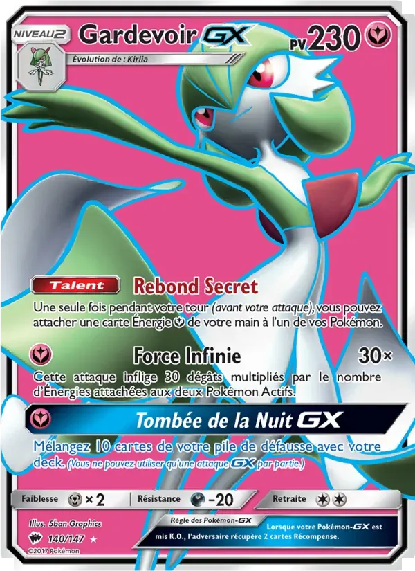 Gardevoir GX — Ombres Ardentes 140 French Pokémon card