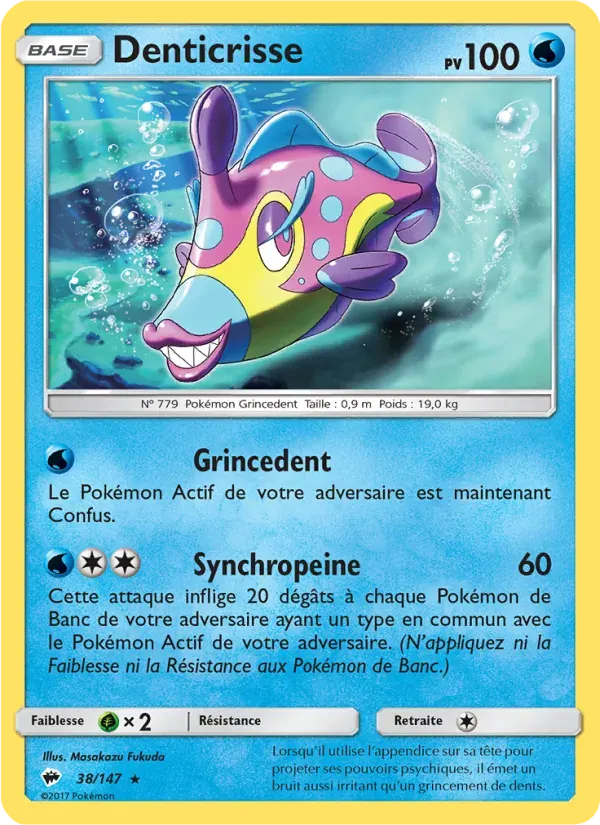 Denticrisse — Ombres Ardentes 38 French Pokémon card