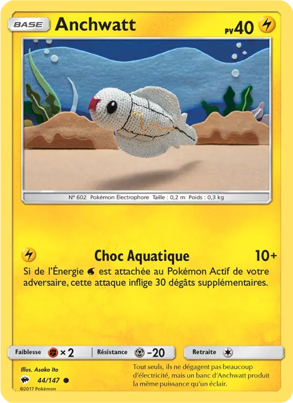 Anchwatt — Ombres Ardentes 44 French Pokémon card