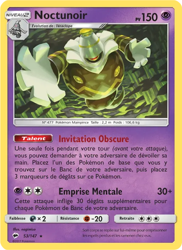 Noctunoir — Ombres Ardentes 53 French Pokémon card