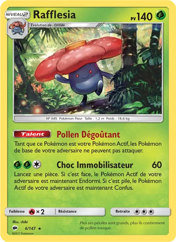 Rafflesia — Ombres Ardentes 6 French Pokémon card