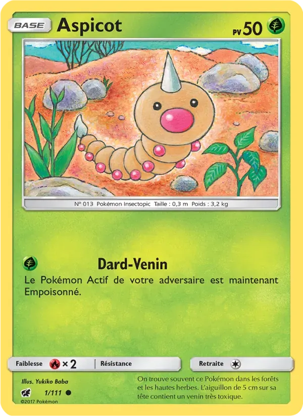 Aspicot — Invasion Carmin 1 French Pokémon card