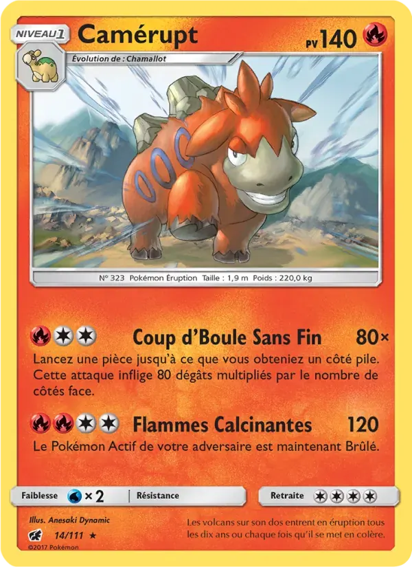 Camérupt — Invasion Carmin 14 French Pokémon card