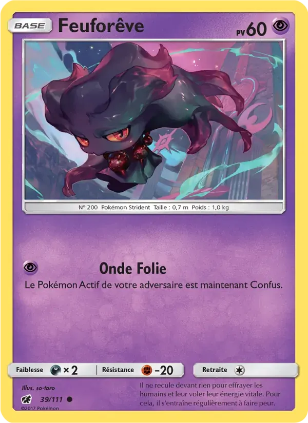 Feuforêve — Invasion Carmin 39 French Pokémon card