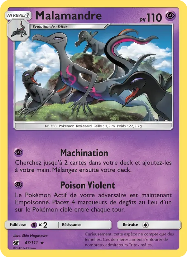 Malamandre — Invasion Carmin 47 French Pokémon card