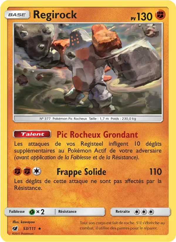 Regirock — Invasion Carmin 53 French Pokémon card