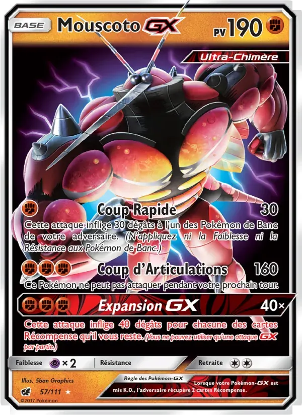 Mouscoto GX — Invasion Carmin 57 French Pokémon card