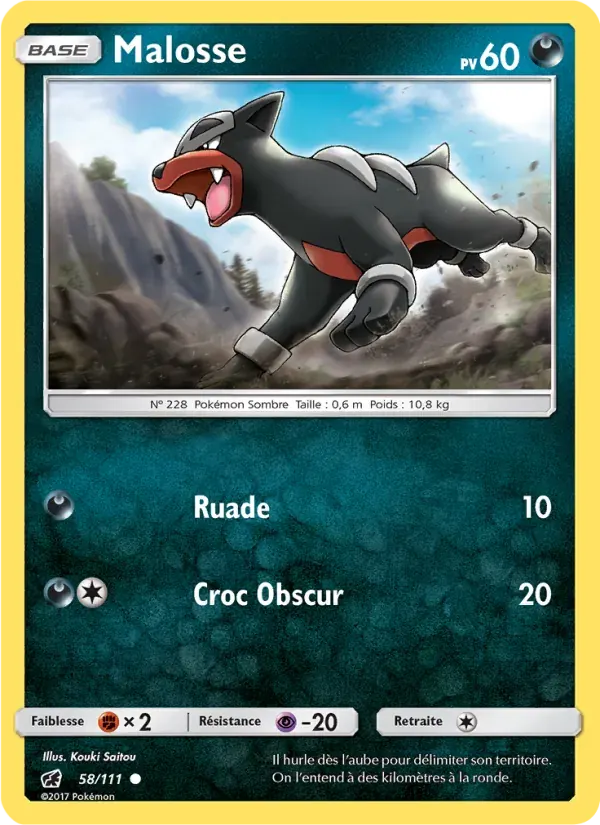 Malosse — Invasion Carmin 58 French Pokémon card
