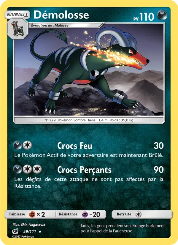 Démolosse — Invasion Carmin 59 French Pokémon card