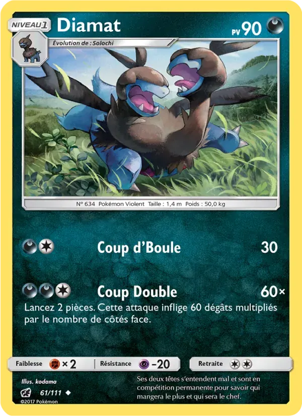 Diamat — Invasion Carmin 61 French Pokémon card