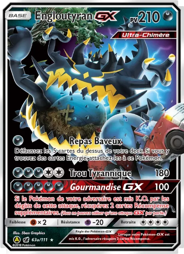 Engloutyran-GX — Invasion Carmin 63a French Pokémon card