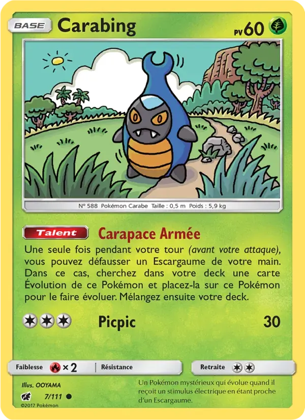 Carabing — Invasion Carmin 7 French Pokémon card
