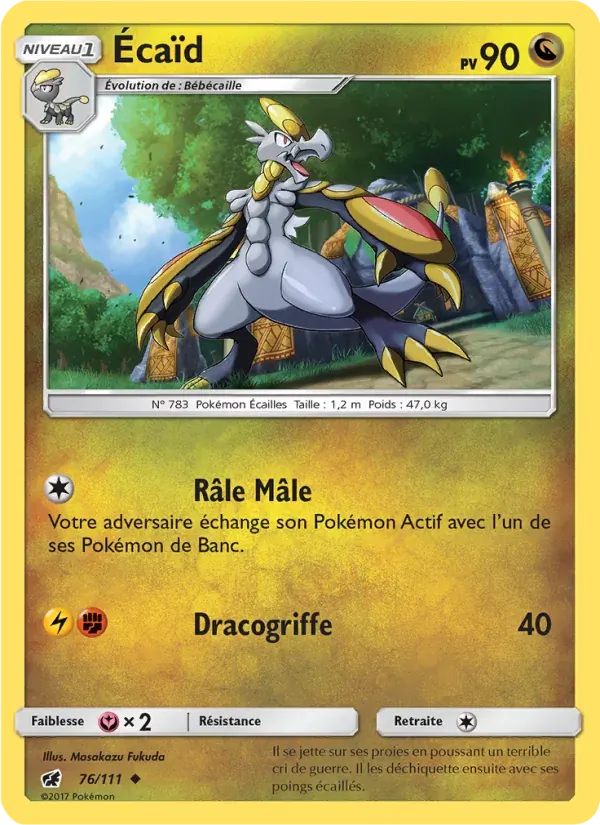 Écaïd — Invasion Carmin 76 French Pokémon card