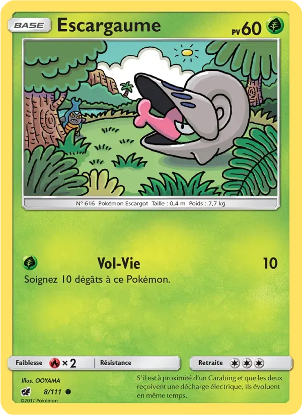 Escargaume — Invasion Carmin 8 French Pokémon card