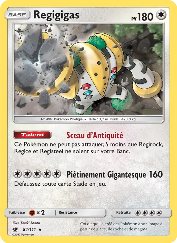 Regigigas — Invasion Carmin 84 French Pokémon card