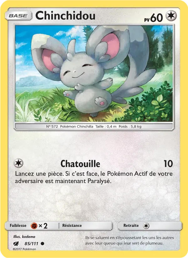 Chinchidou — Invasion Carmin 85 French Pokémon card