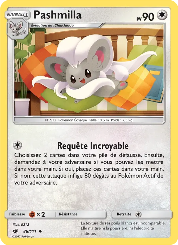 Pashmilla — Invasion Carmin 86 French Pokémon card
