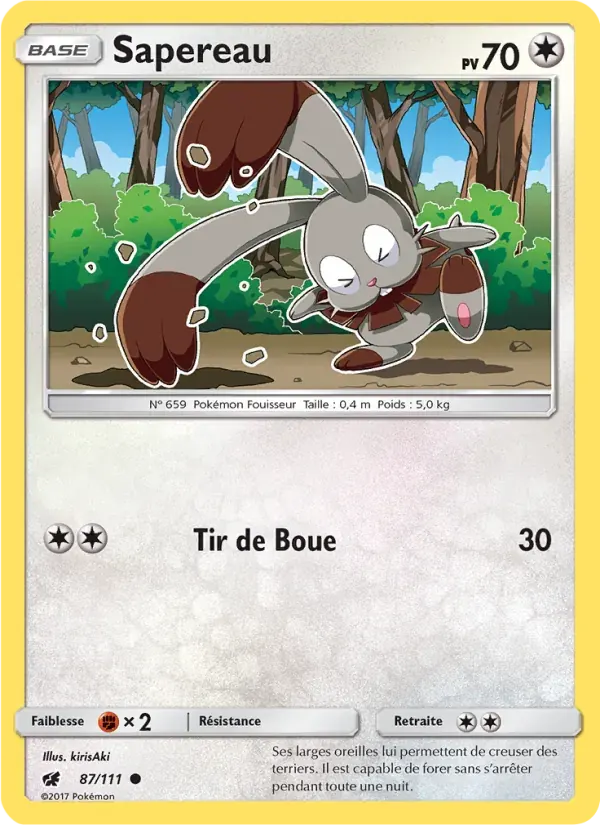 Sapereau — Invasion Carmin 87 French Pokémon card