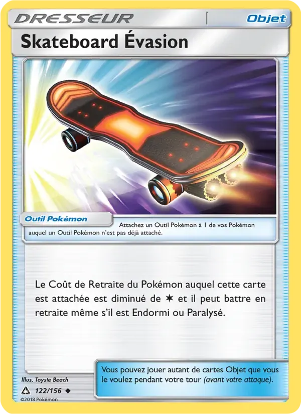 Skateboard Évasion — Ultra-Prisme 122 French Pokémon card
