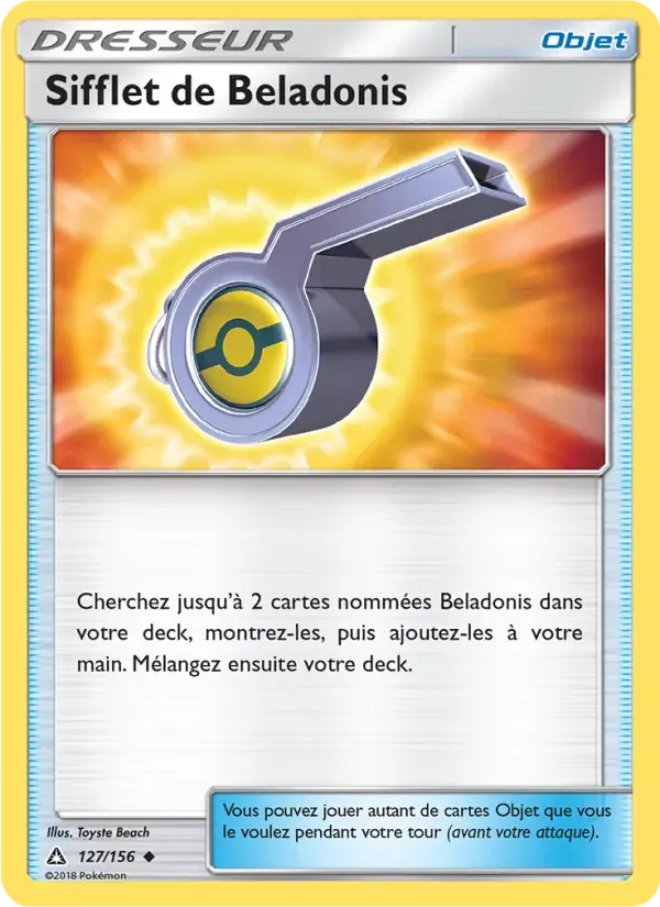 Sifflet de Beladonis — Ultra-Prisme 127 French Pokémon card
