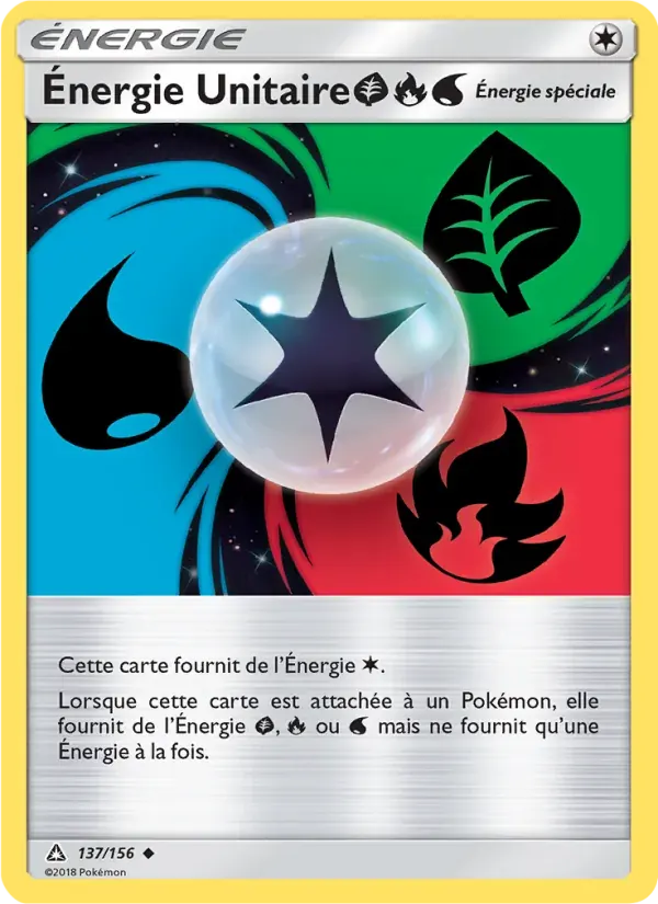 Énergie Unitaire GrassFireWater — Ultra-Prisme 137 French Pokémon card