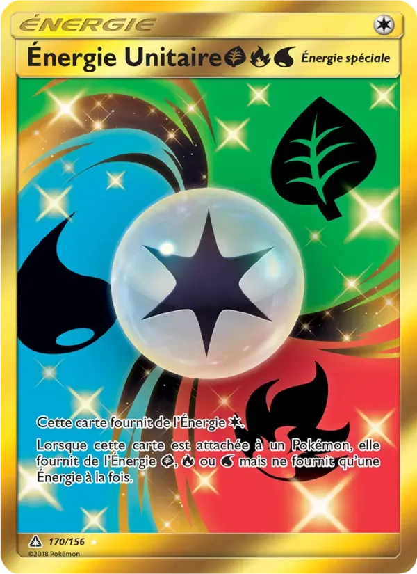 Énergie Unitaire GrassFireWater — Ultra-Prisme 170 French Pokémon card