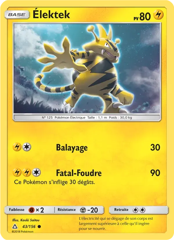 Élektek — Ultra-Prisme 43 French Pokémon card