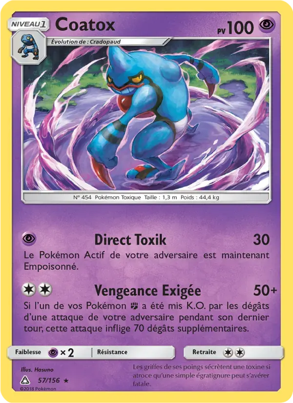 Coatox — Ultra-Prisme 57 French Pokémon card