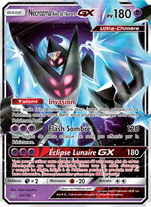Necrozma Ailes de l’Aurore GX — Ultra-Prisme 63 French Pokémon card