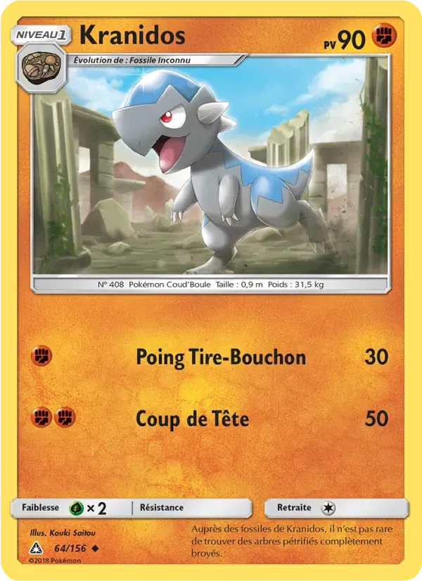 Kranidos — Ultra-Prisme 64 French Pokémon card