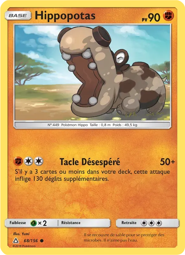 Hippopotas — Ultra-Prisme 68 French Pokémon card