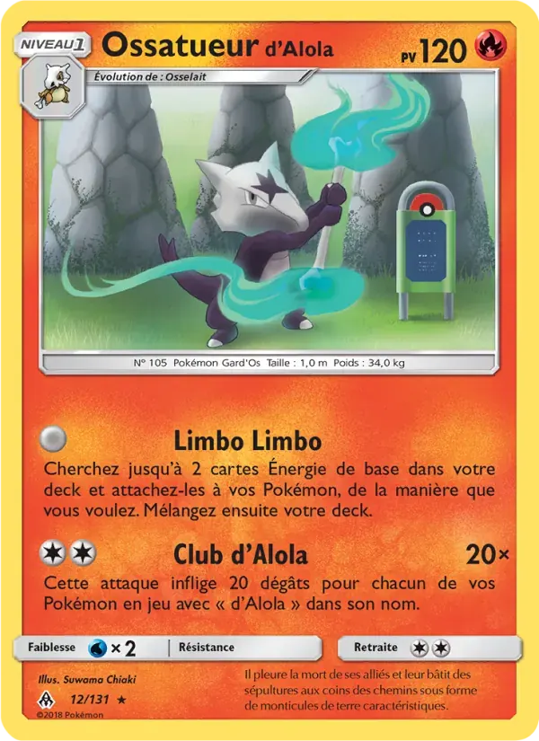 Ossatueur d’Alola — Lumière Interdite 12 French Pokémon card