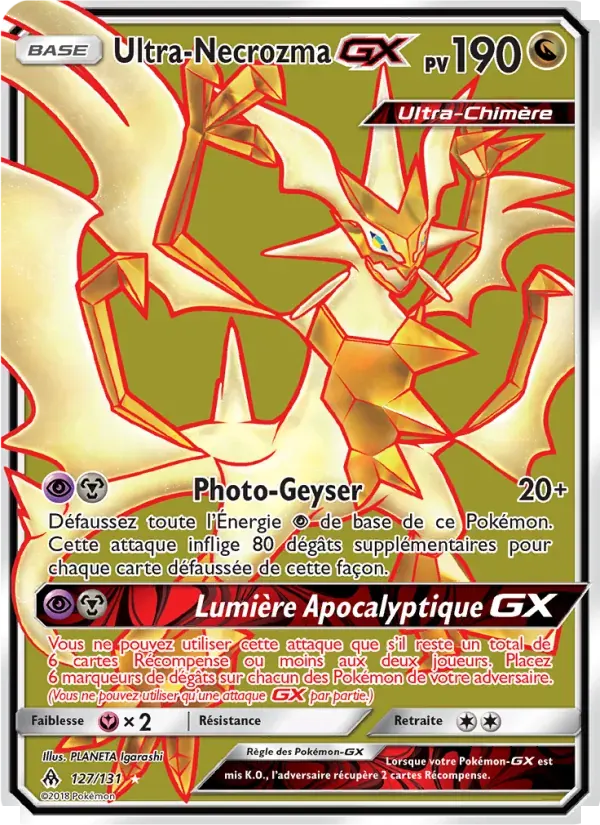 Ultra-Necrozma GX — Lumière Interdite 127 French Pokémon card