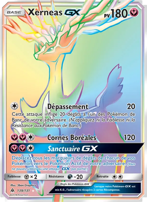 Xerneas GX — Lumière Interdite 139 French Pokémon card