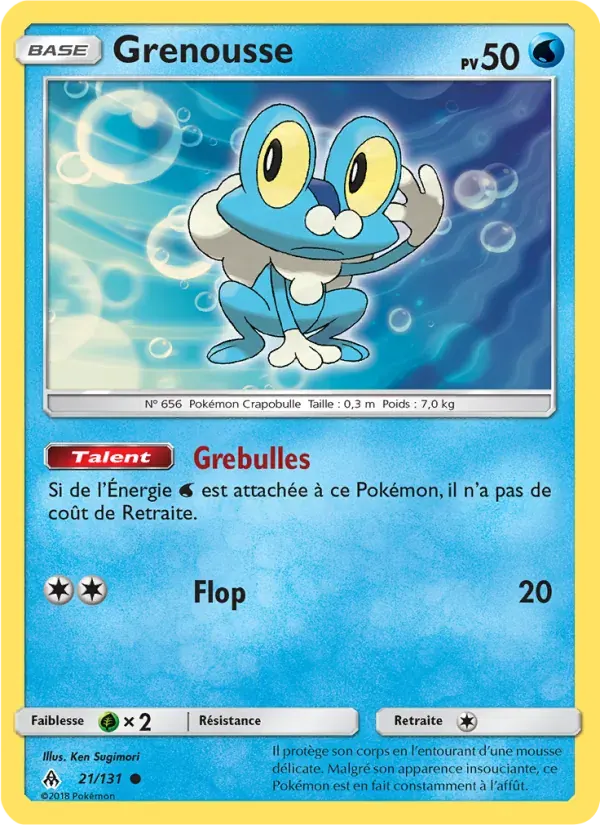 Grenousse — Lumière Interdite 21 French Pokémon card