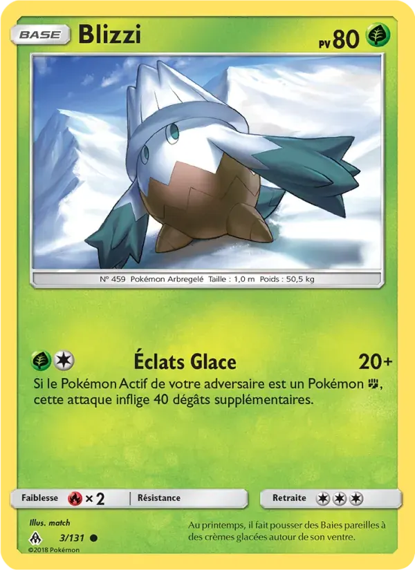Blizzi — Lumière Interdite 3 French Pokémon card