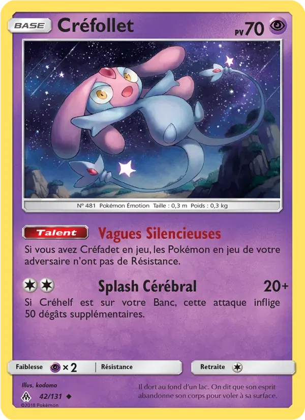 Créfollet — Lumière Interdite 42 French Pokémon card
