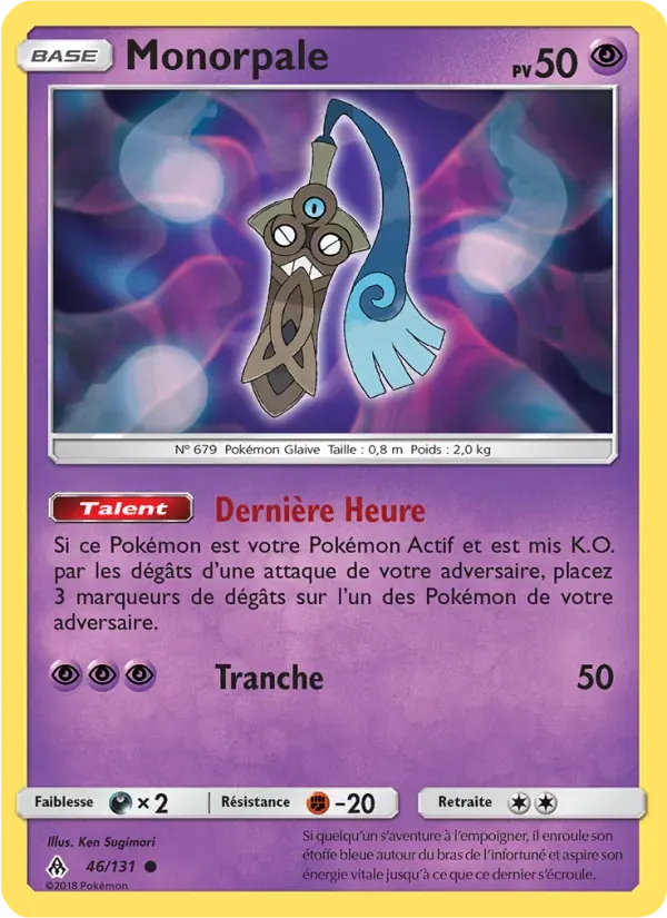 Monorpale — Lumière Interdite 46 French Pokémon card